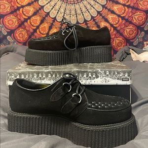 Demonia Black Suede Creepers SIZE 8M